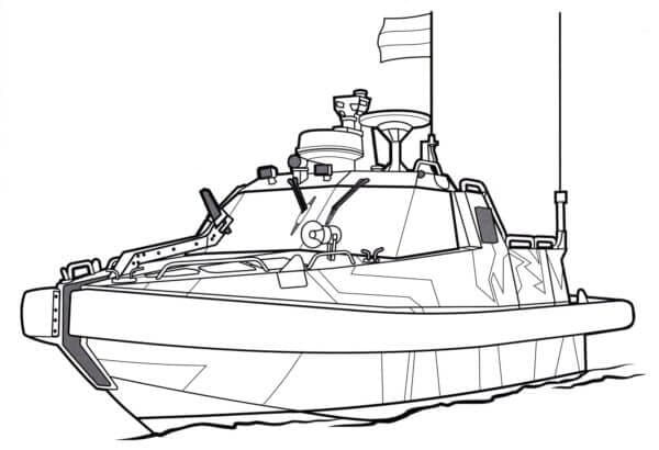 Militaire Boot Met Vlaggen