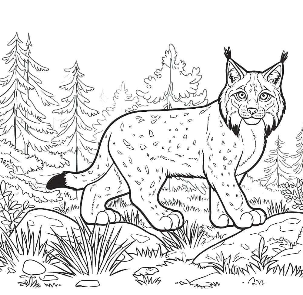 Schattige Lynx in Het Bos