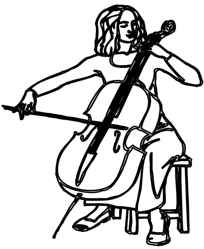 Dame Die Cello Speelt