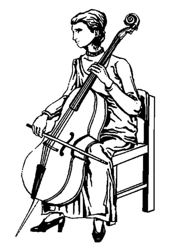 Een Vrouw Die Cello Speelt