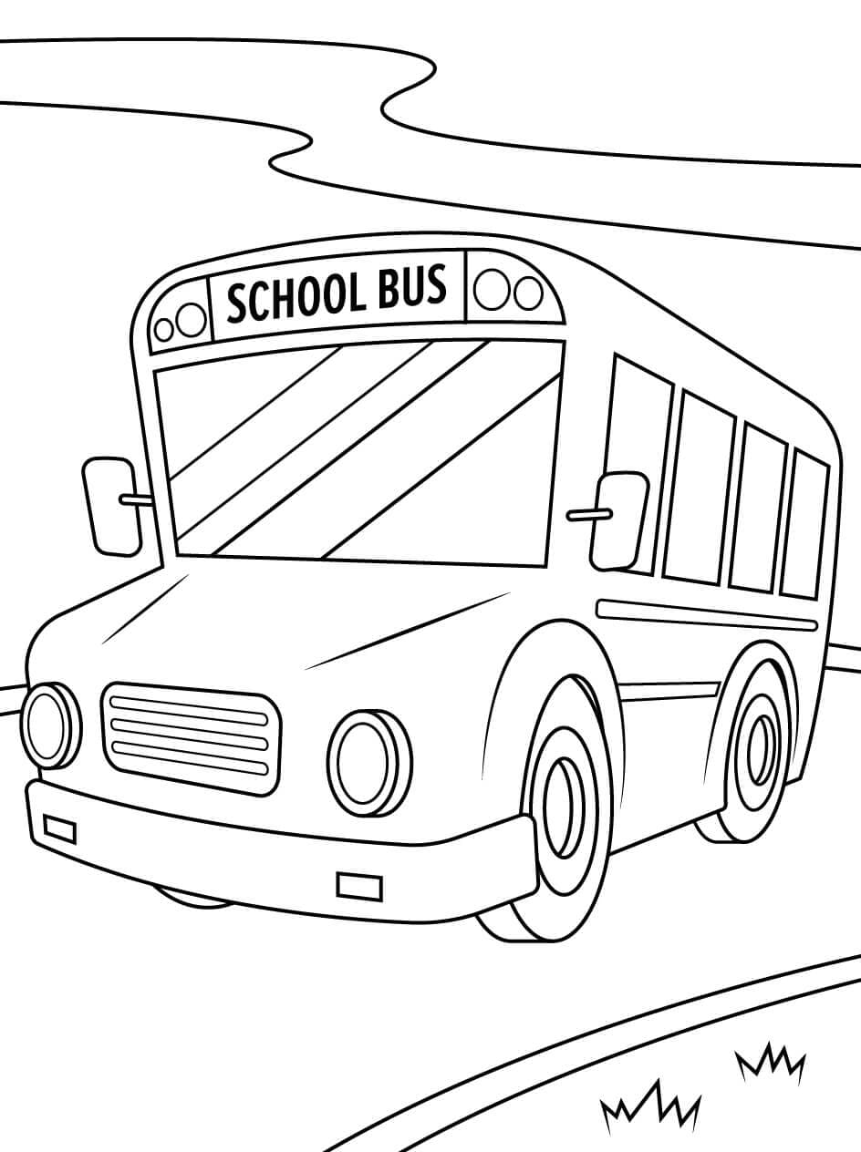 Eenvoudige Schoolbus Schattig