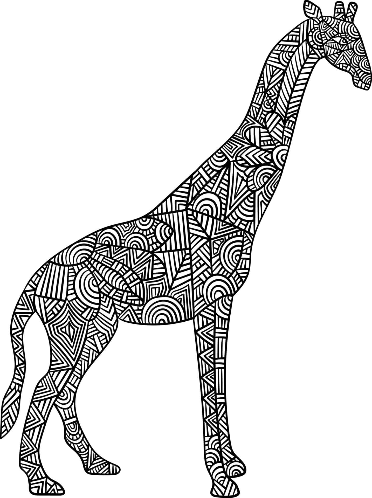 Geweldige Giraffe Mandala