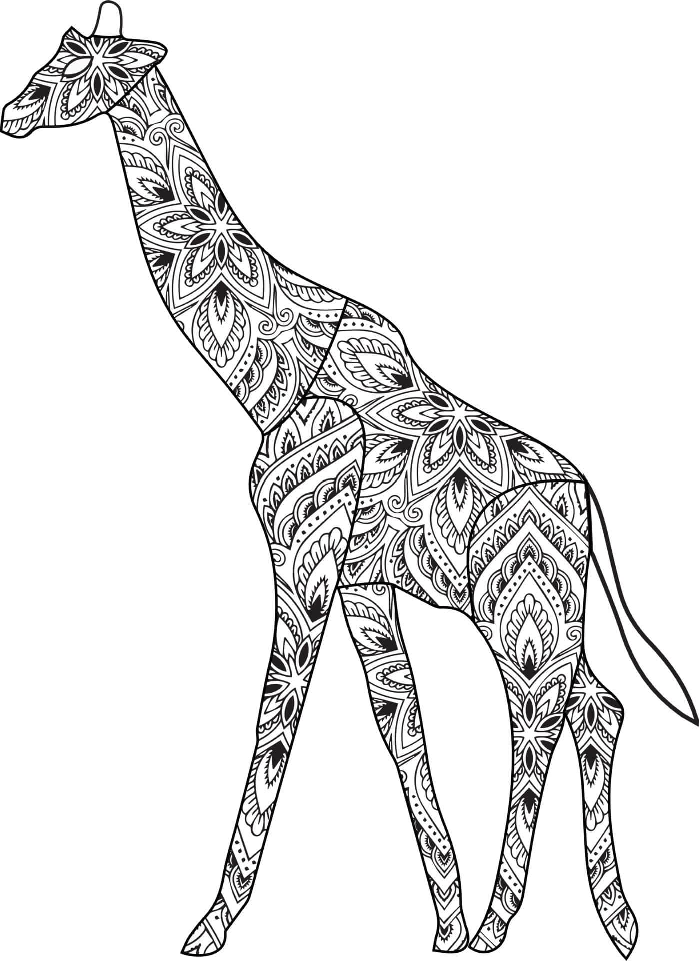 Giraf Wandelende Mandala