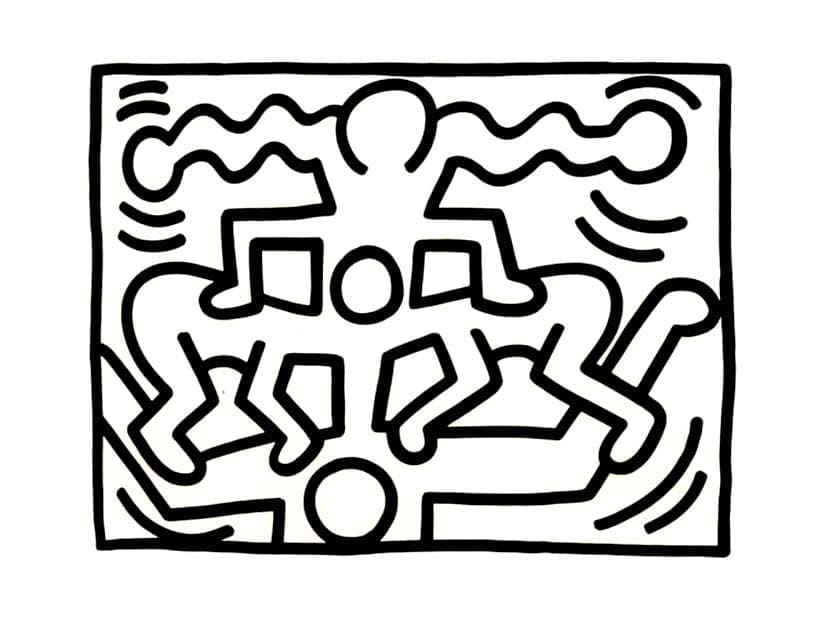 Gratis afdrukbare Keith Haring Illustraties