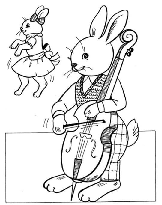 Konijntje Speelt Cello