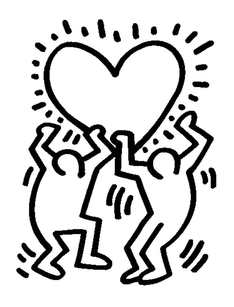 Kunstwerk Van Keith Haring