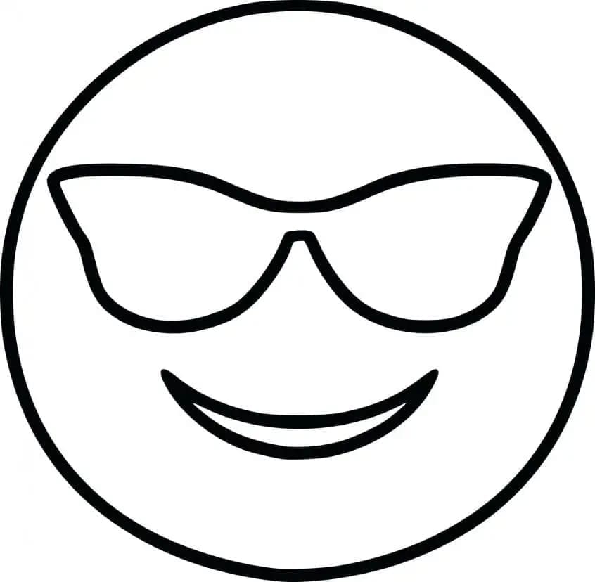 Lachend Gezicht Met Zonnebril Emoji