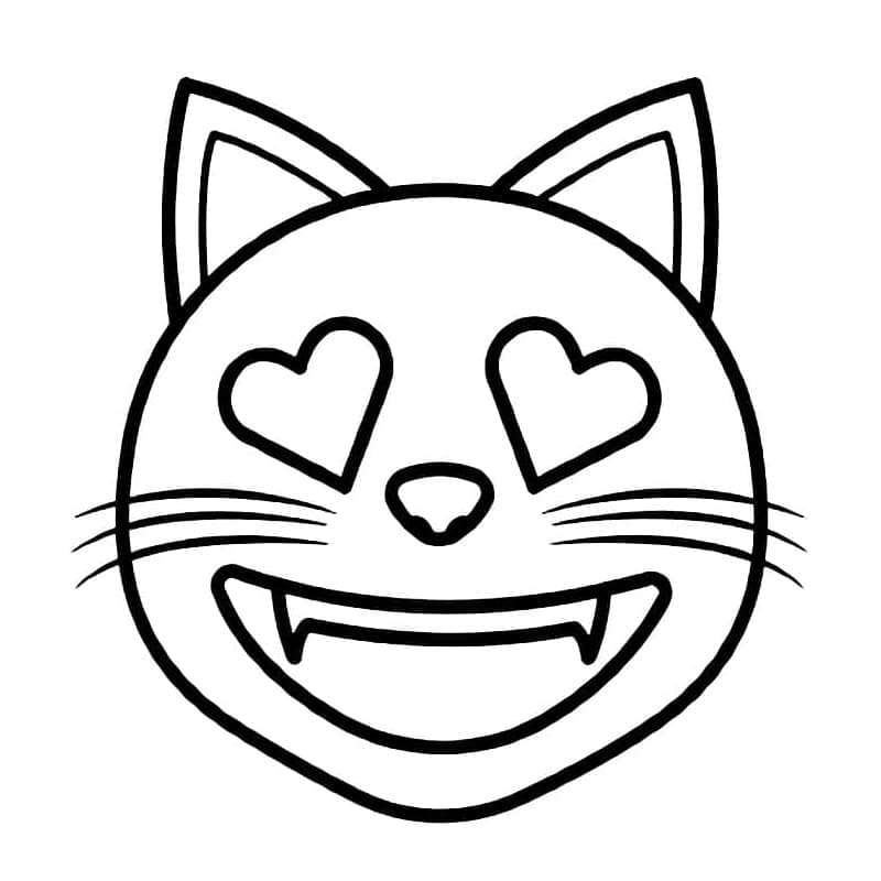 Lachende Kat Met Hartogen Emoji