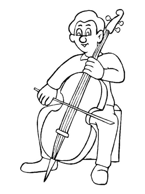 Man Speelt Cello