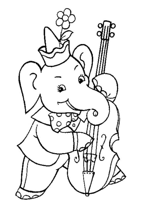 Olifant Speelt Cello