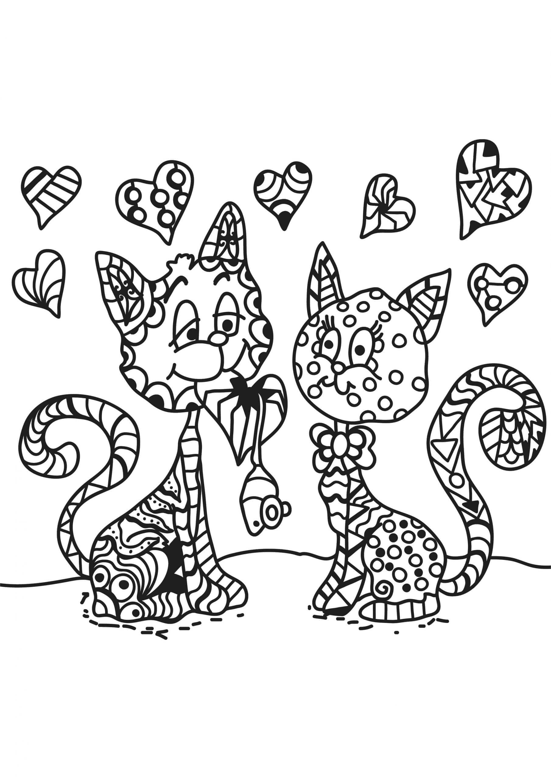 Paar Katten Mandala