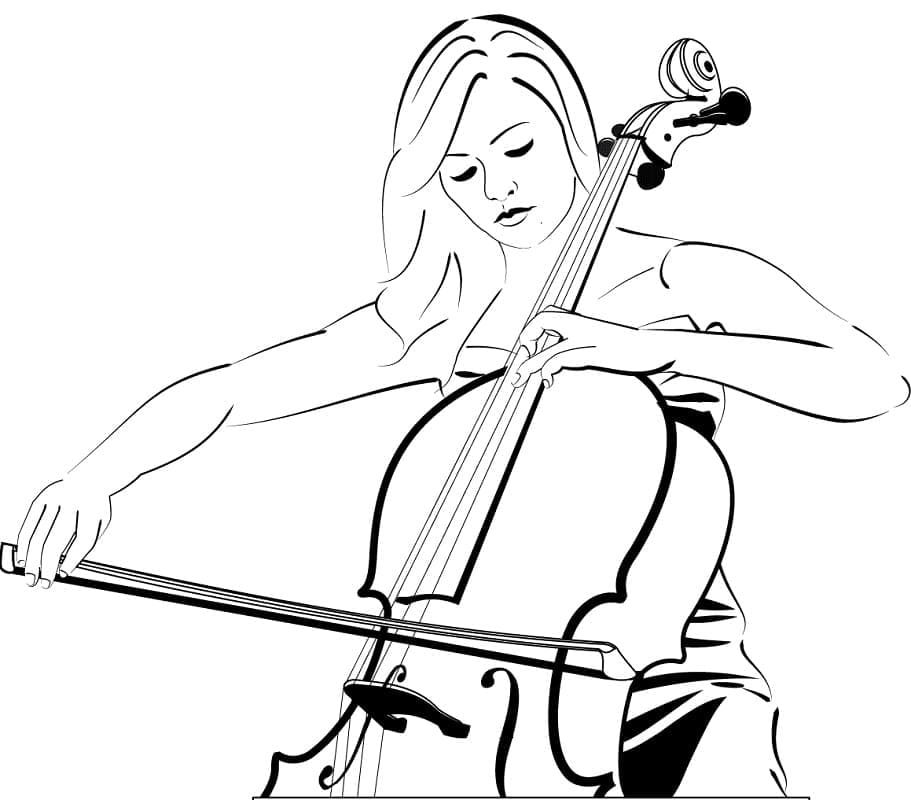 Vrouw Speelt Cello