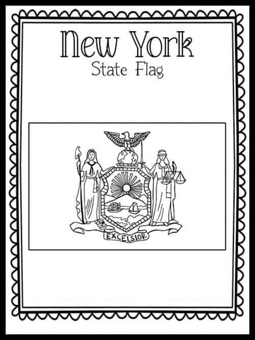 Afbeelding van de vlag van de staat New York