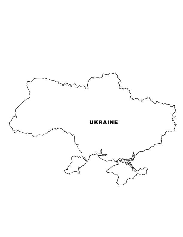Afdrukbare kaart van Oekraïne