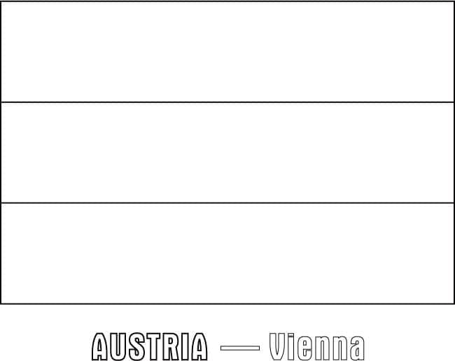 Afdrukbare vlag van Oostenrijk