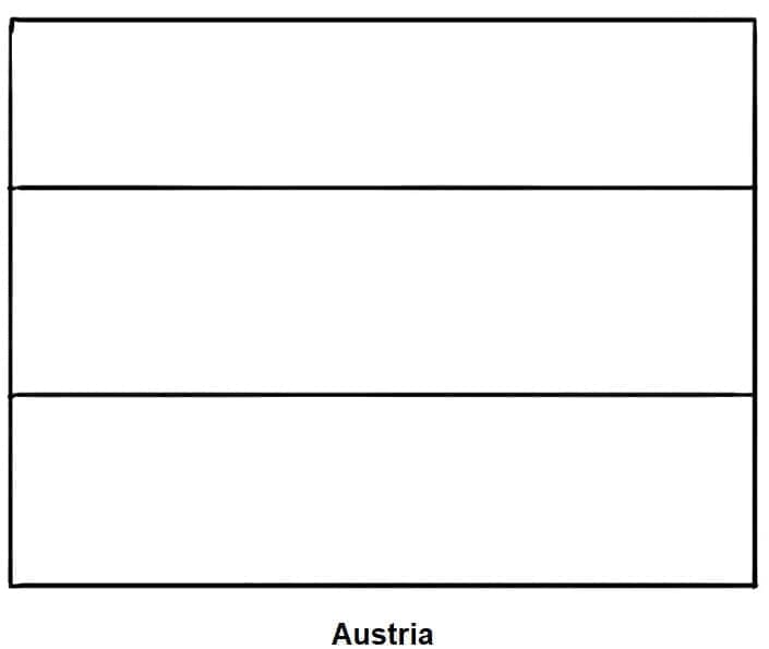 Vlag van Oostenrijk afdrukken