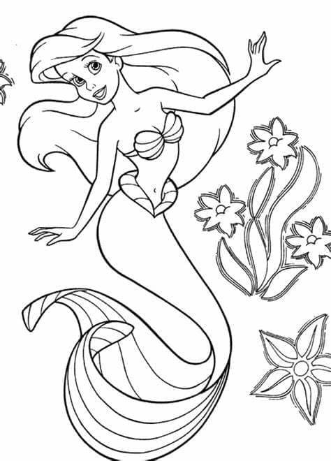 Ariel met bloemen