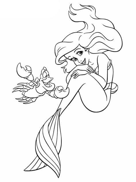 Ariel met krab
