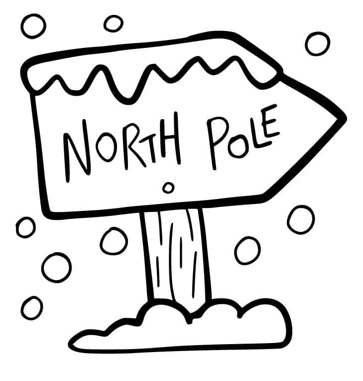 Houten bord Noordpool