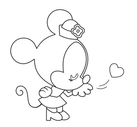 Kleine Minnie mouse met hart