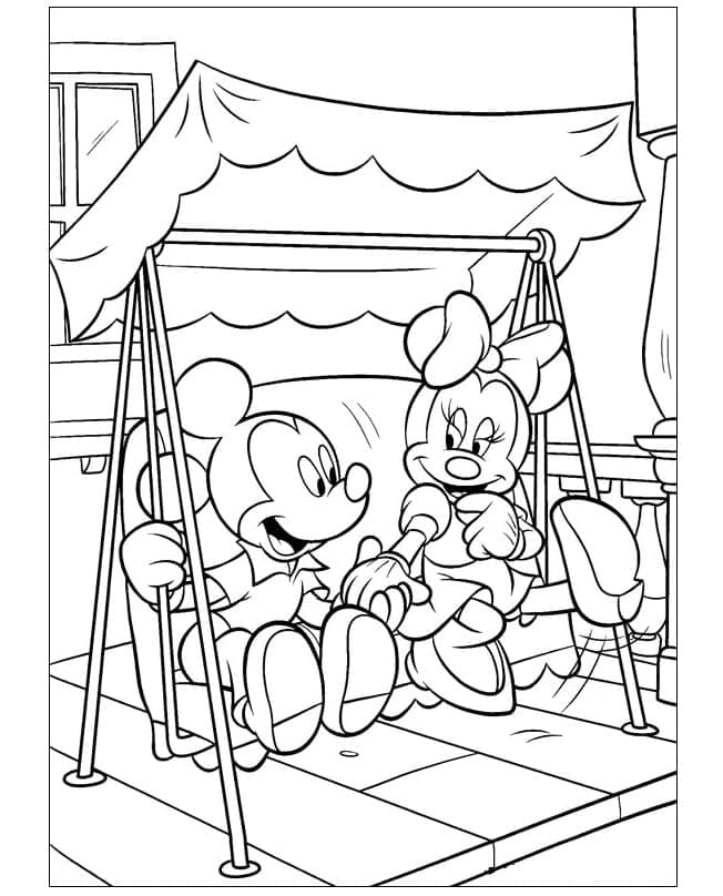 Mickey en Minnie zien Leagănă