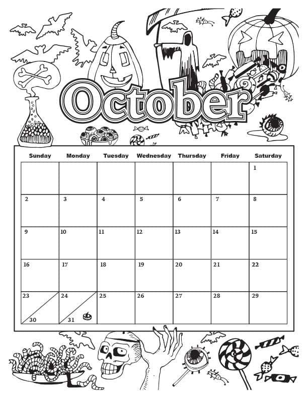Halloween Kalender Oktober