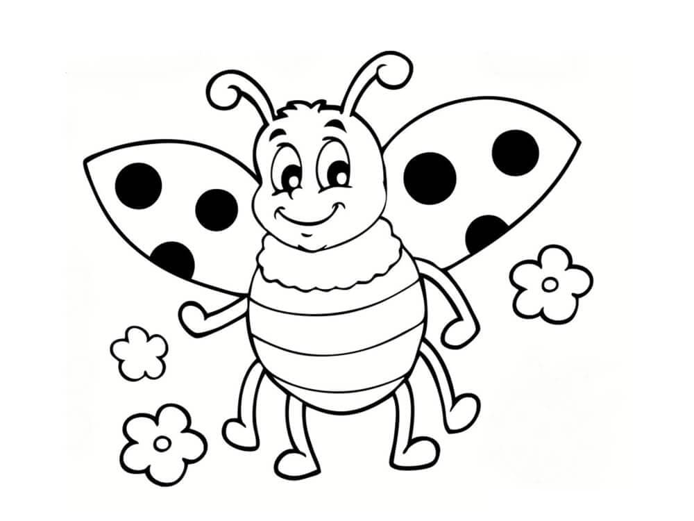 Mooie eenvoudige kleuterschool lieveheersbeestje insect