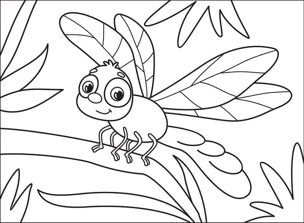 Printbare Schattige Libelle