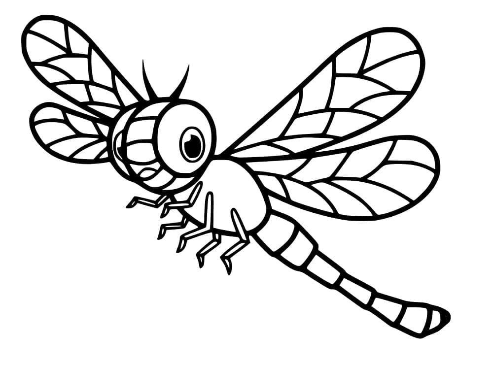 Schattige Cartoon Libelle