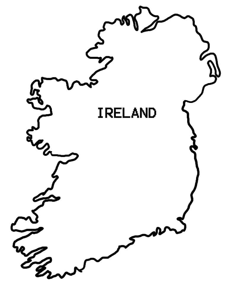 Afdrukbare Ierland kaart