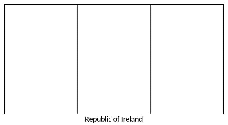 Afdrukbare vlag van Ierland