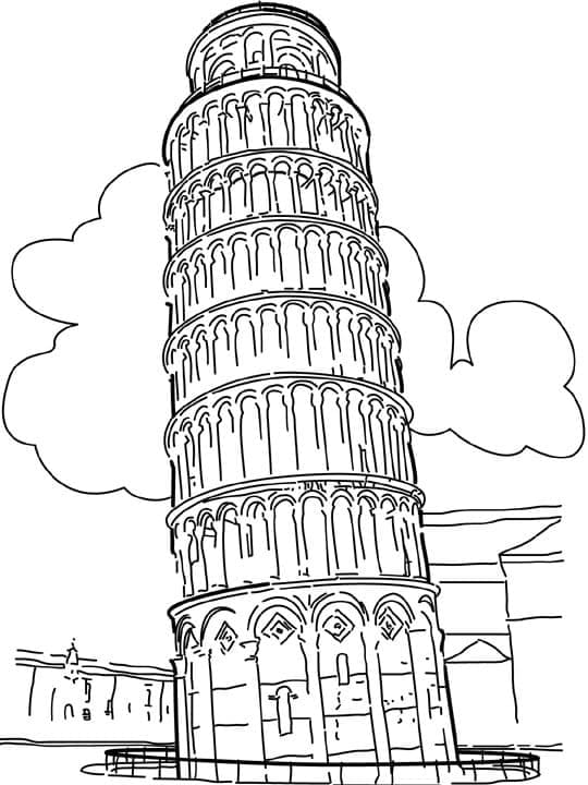 De scheve toren van Pisa in Italië