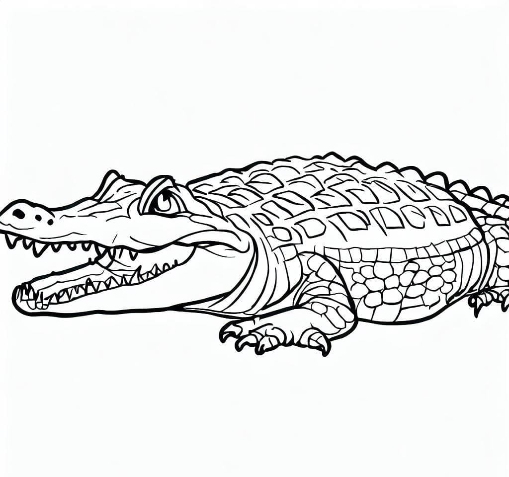 Gratis afdrukbaar krokodil