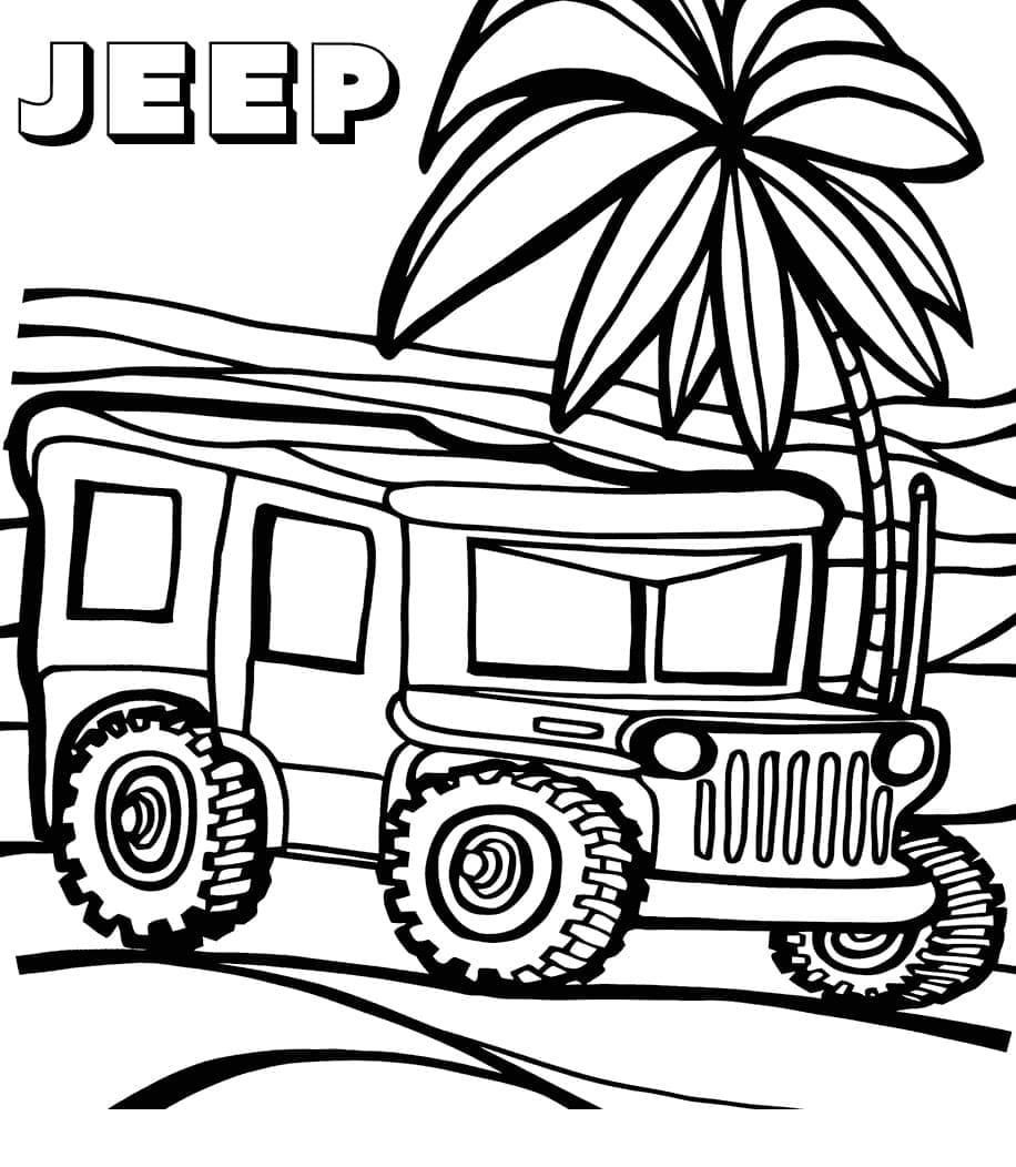 Gratis afdrukbare Jeep
