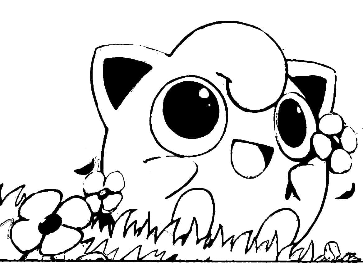 Jigglypuff en bloemen