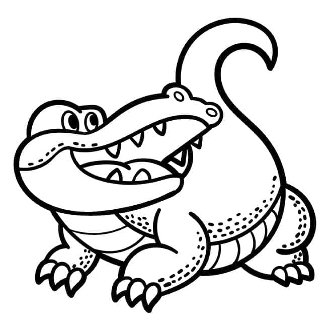 Lachende krokodil