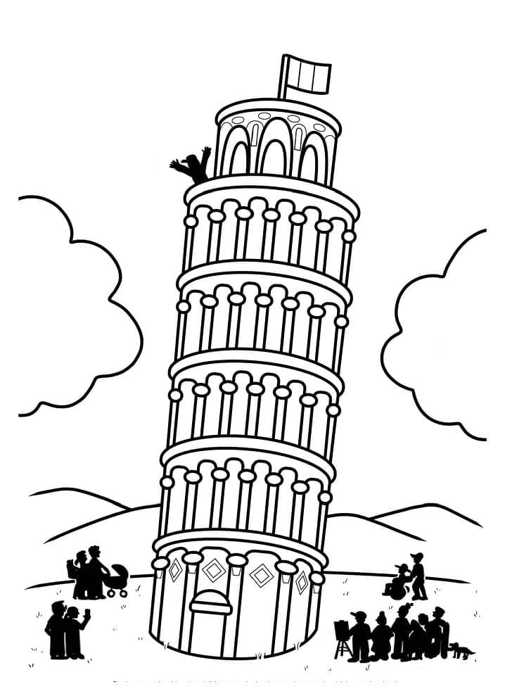 Scheve Toren van Pisa in Italië
