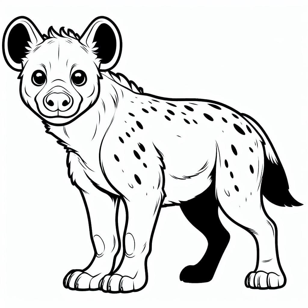 Staande Hyena