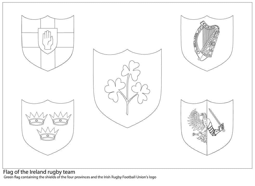 Vlag van het rugbyteam van Ierland