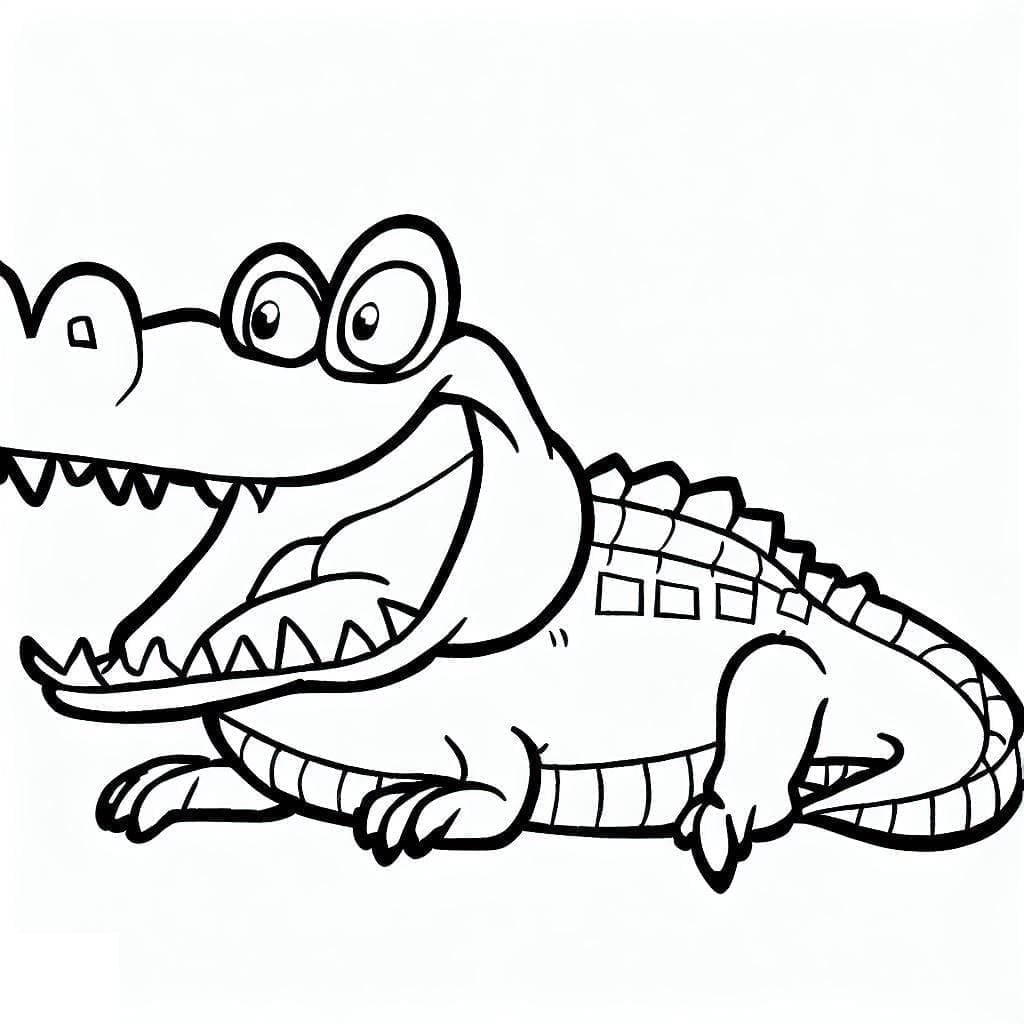 Zeer grappige krokodil
