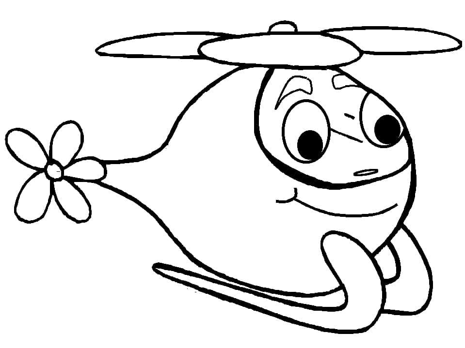 Afdrukbare Cartoonhelikopter