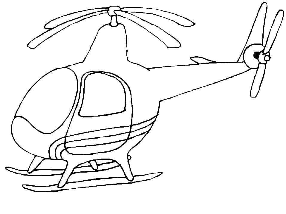 Afdrukbare Helikopter Voor Kinderen