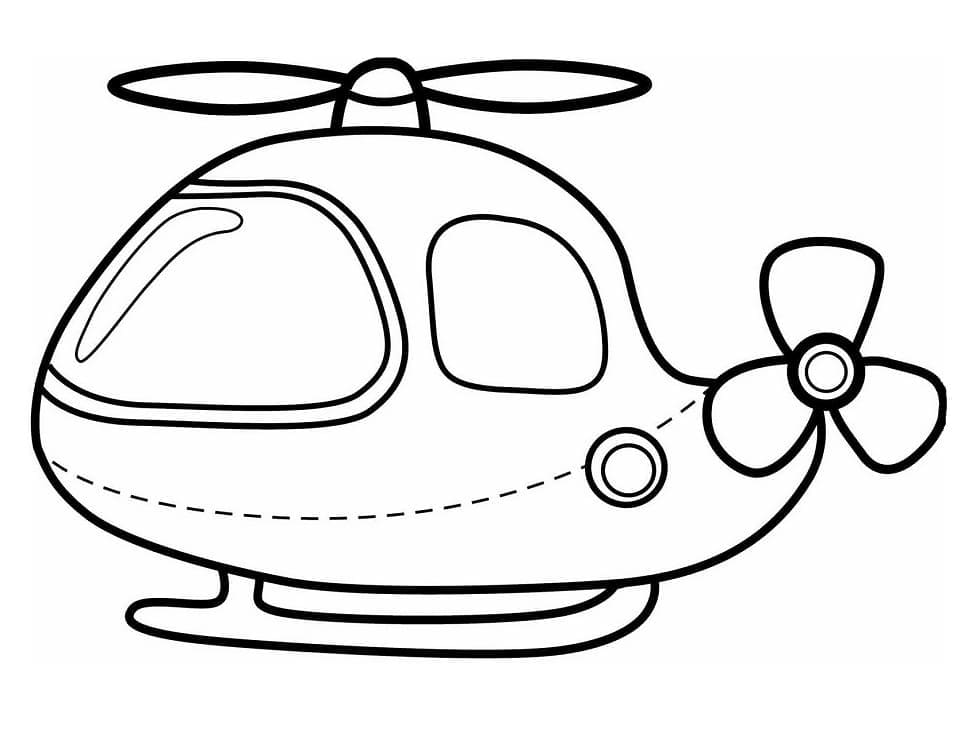 Afdrukbare Schattige Helikopter