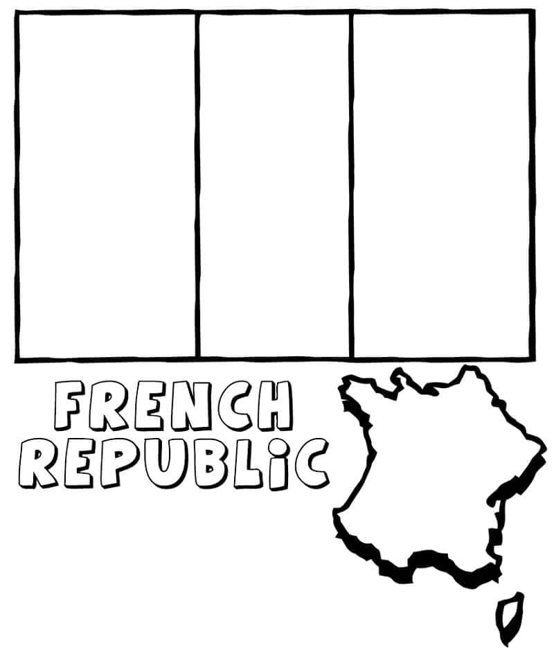 Afdrukbare vlag van Frankrijk