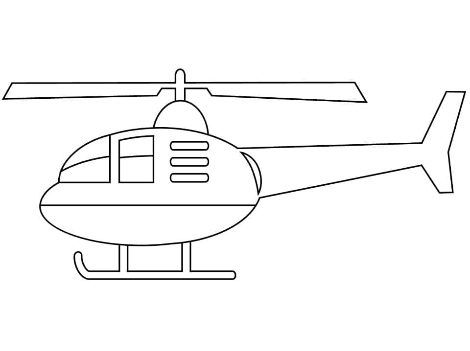 Eenvoudige Helikopter Afdrukbaar