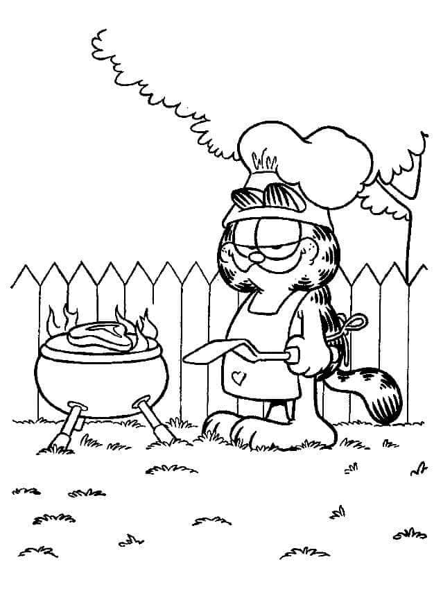 Garfield Een Biefstuk Grillen