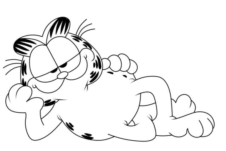 Garfield liggend