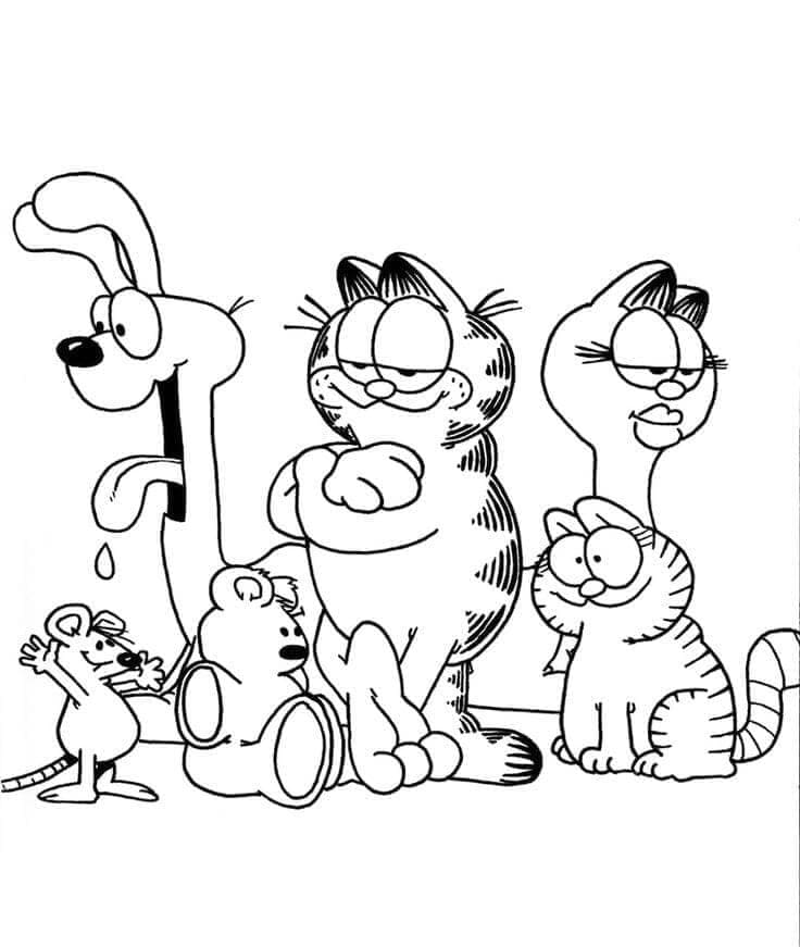 Garfield met vrienden