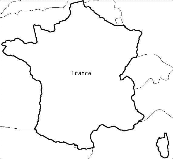 Kaart van Frankrijk afdrukken