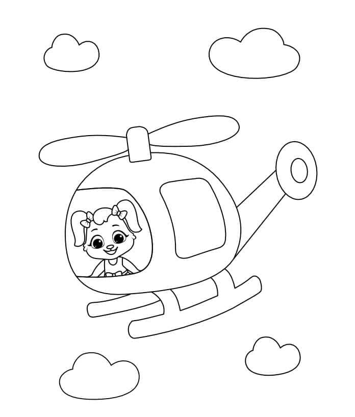 Schattige Puppy In Helikopter